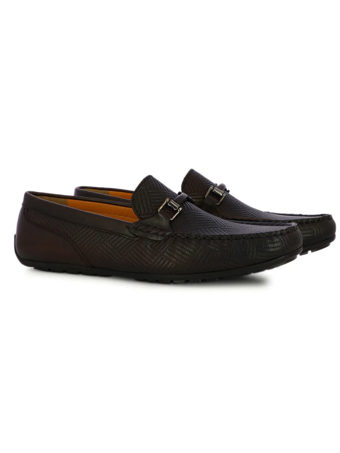 Travis Men's Brown Formal Loafers