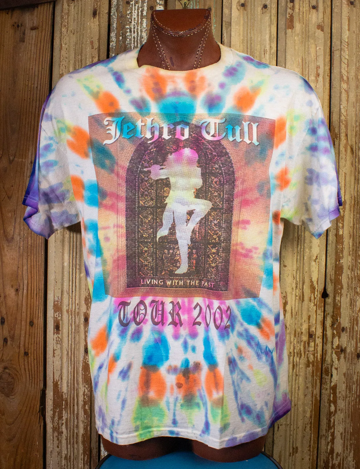 Vintage Jethro Tull Living With The Past Concert T Shirt 2002 Tie Dye XL