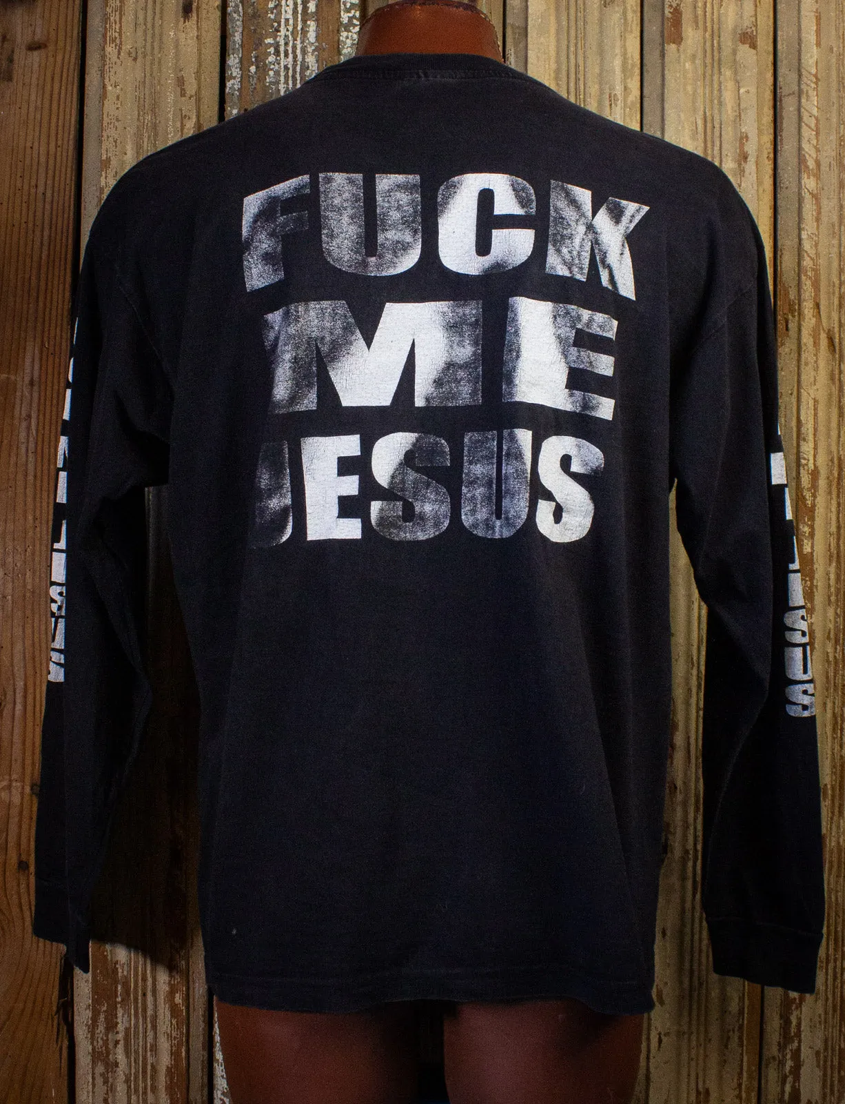 Vintage Marduk F*** Me Jesus Long Sleeve Concert T Shirt 90s Black XL