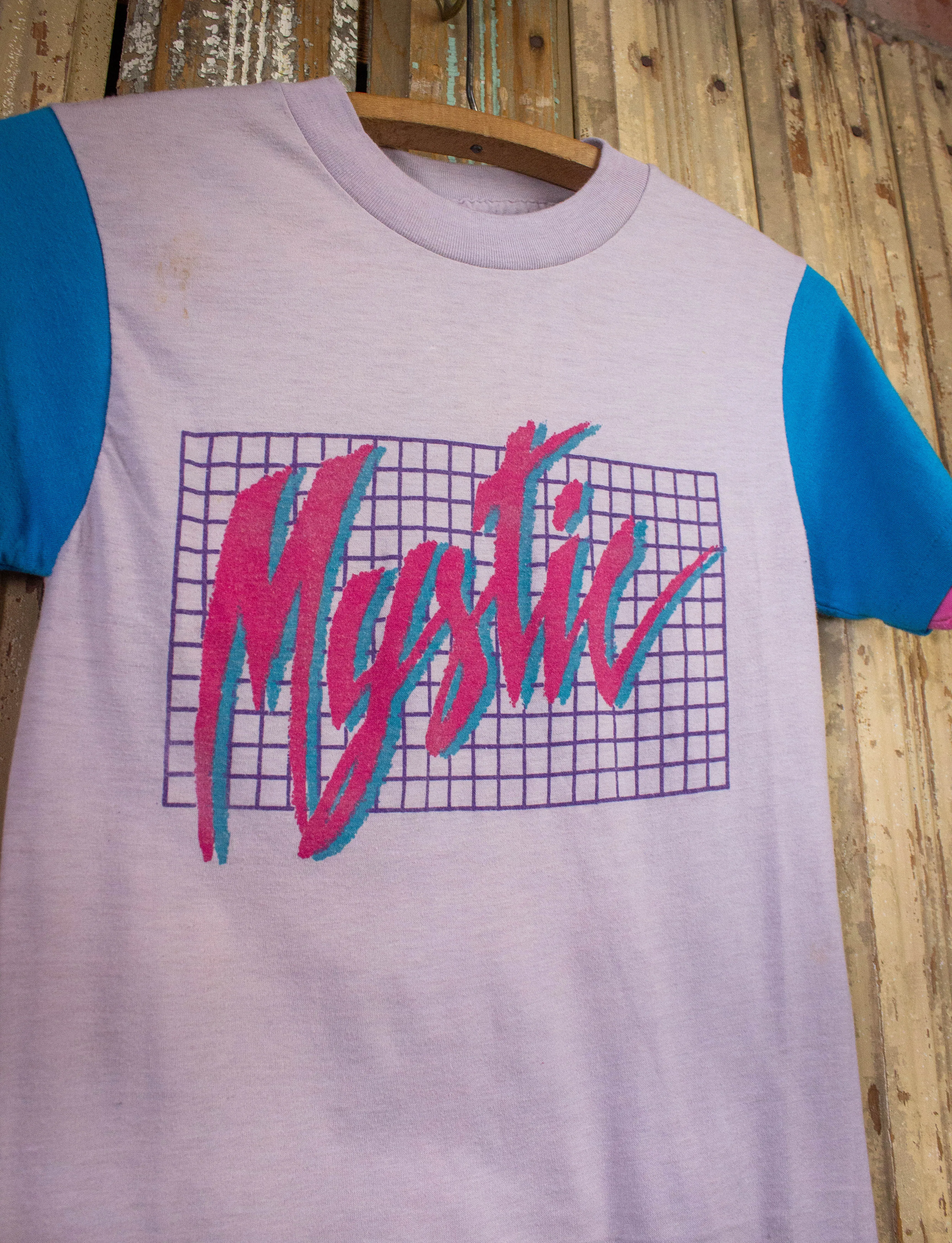 Vintage Mystic Graphic T Shirt 80s Purple/Blue/Pink XS