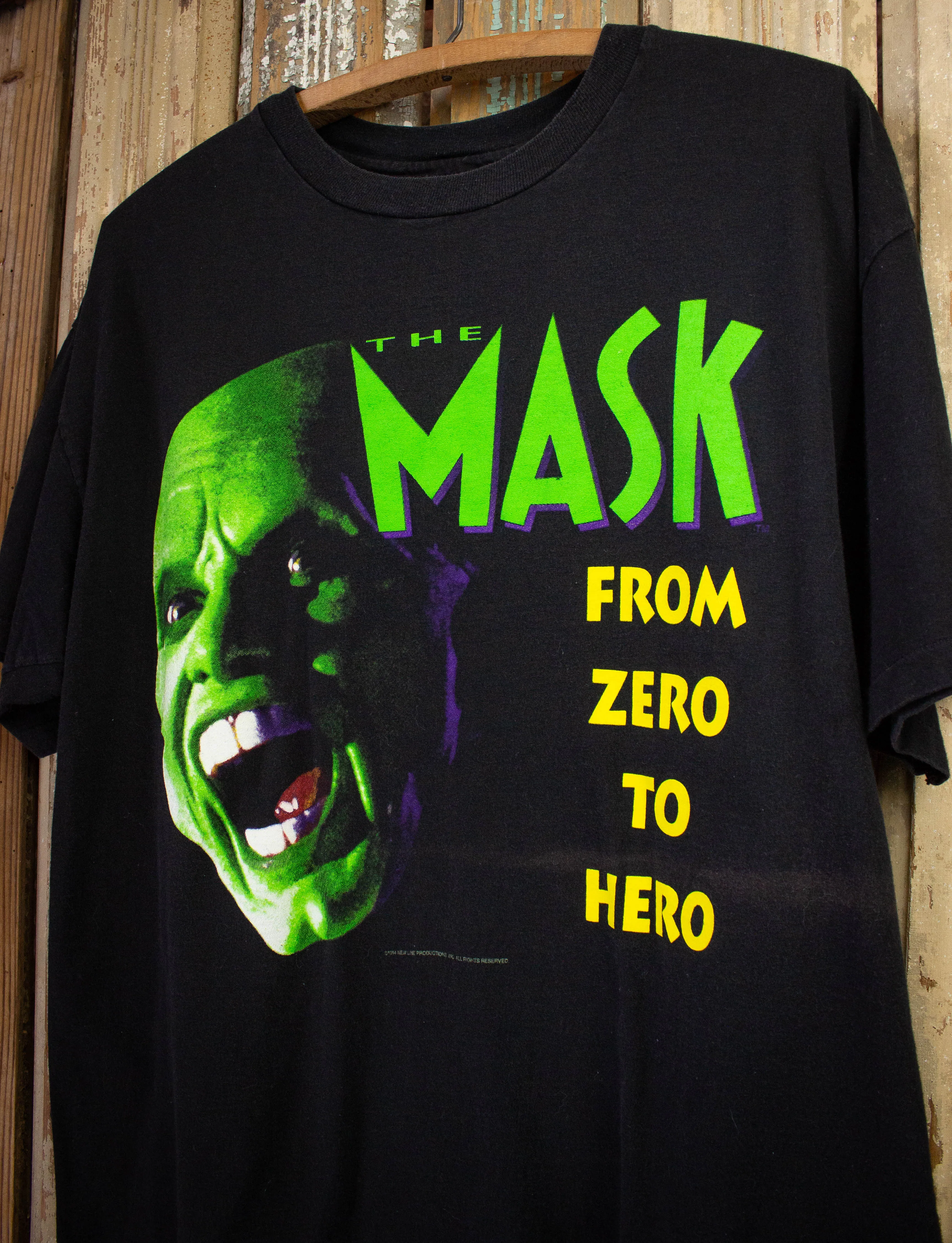 Vintage The Mask Zero To Hero Graphic T-Shirt 1994 XL