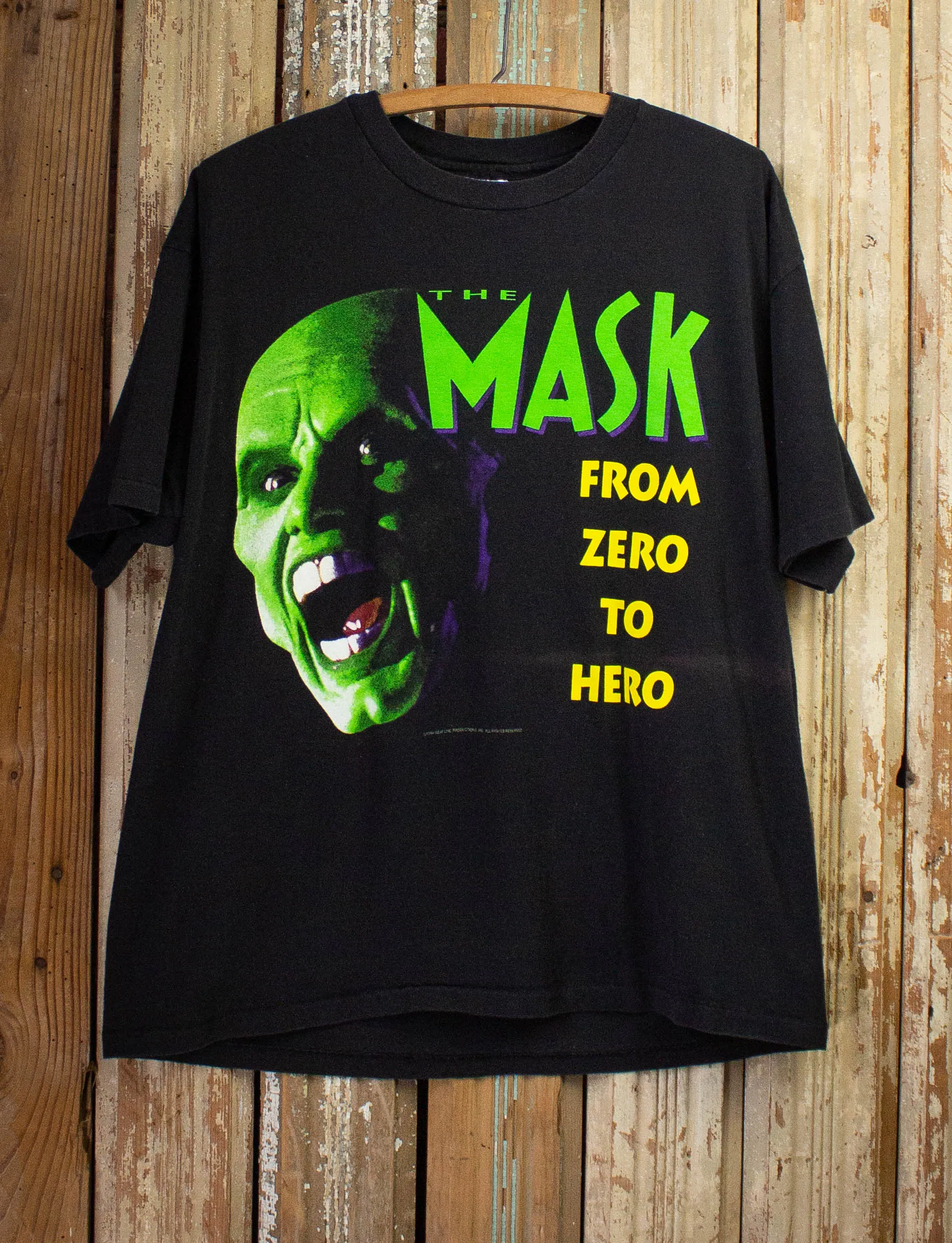 Vintage The Mask Zero To Hero Graphic T-Shirt 1994 XL