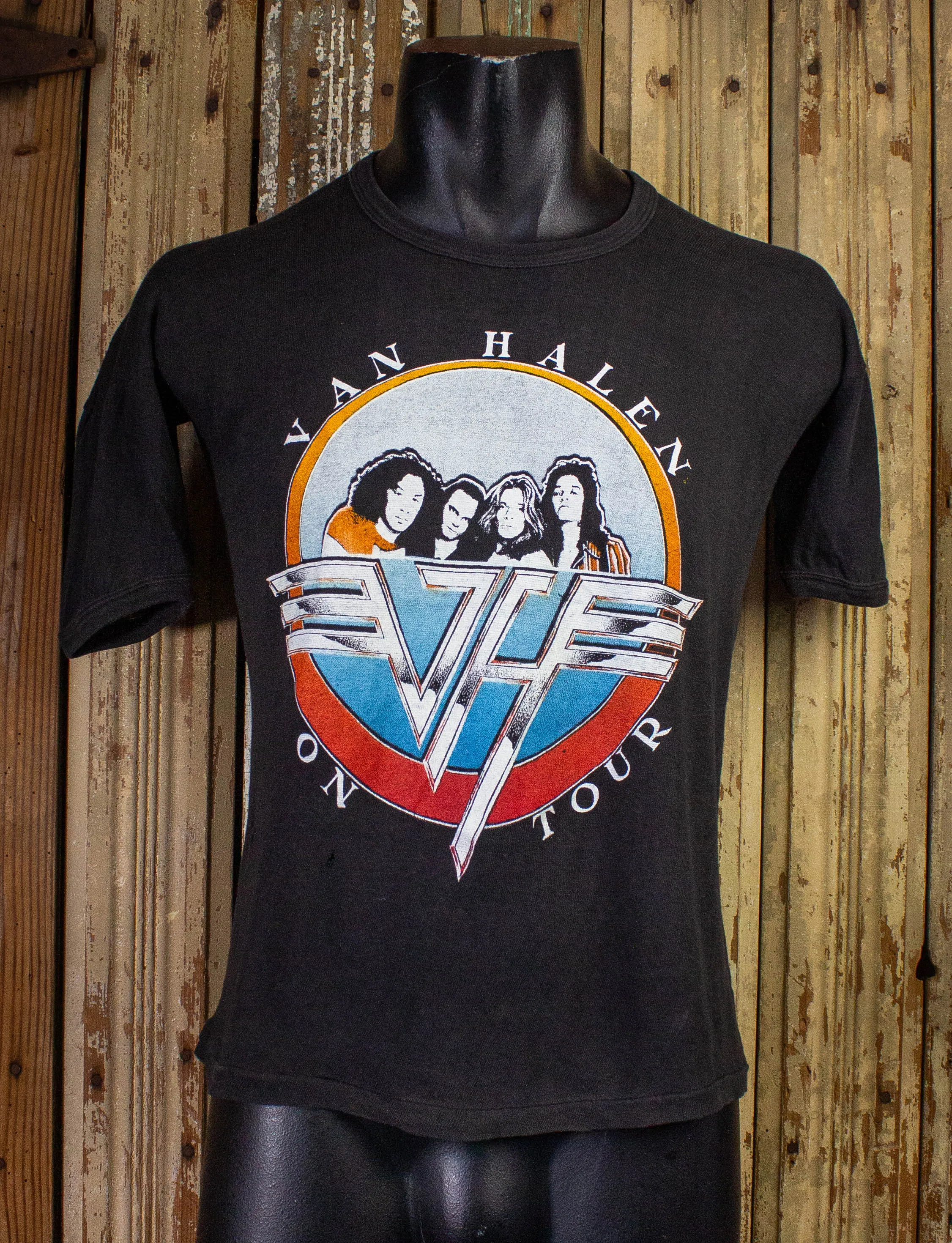 Vintage Van Halen On Tour Parking Lot Concert T Shirt 1978 Black Medium