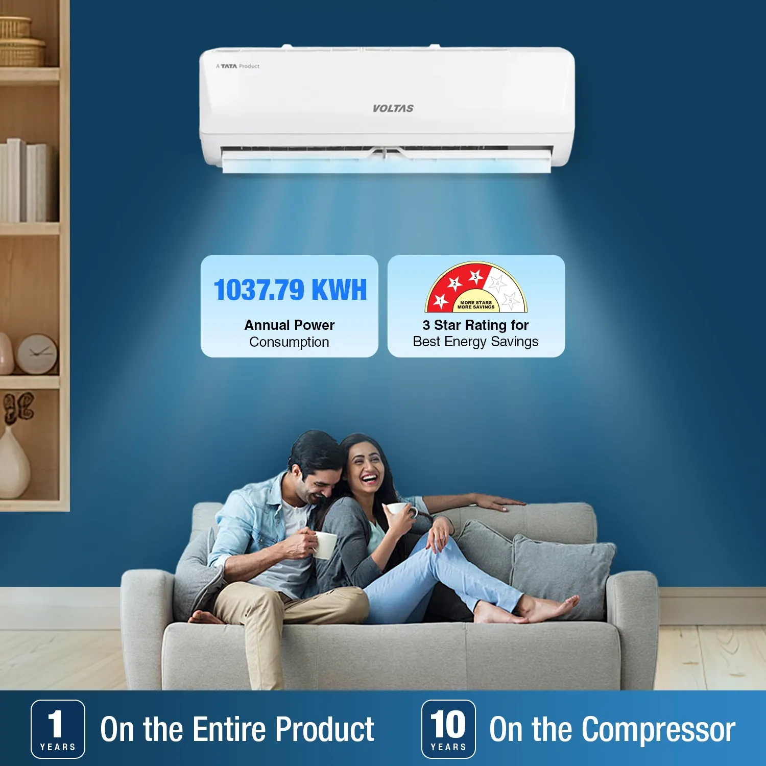 Voltas SmartAir Inverter AC, 1.5 Ton 3 star - 183V Vertis Emerald-1