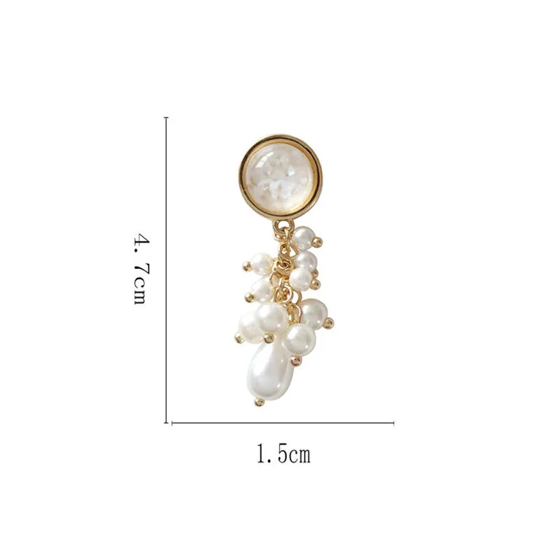 Waterdrop Black Glass Pearl Drop Earring