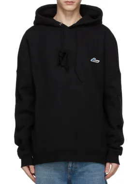 We11done Embroidered Logo Hoodie Black