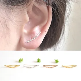 Wholesale Ear Climber - Ear Crawler - Ear Cuff - Silver Ear Climber - Hammered Ear Climber - Hammered Earrings - Gold Ear Climber- Ear Sweeps