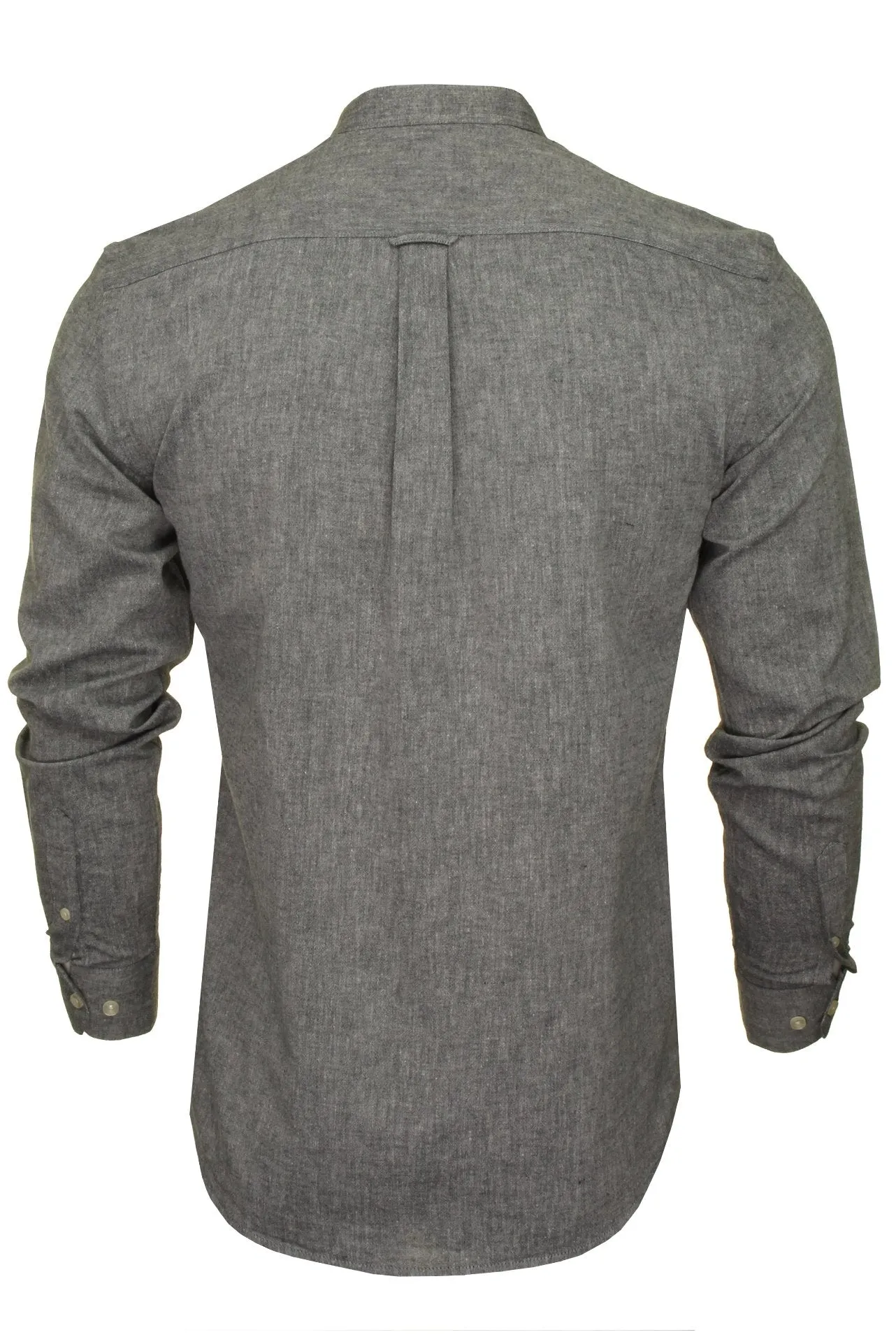 Xact Long Sleeved Linen Grandad Nehru Shirt