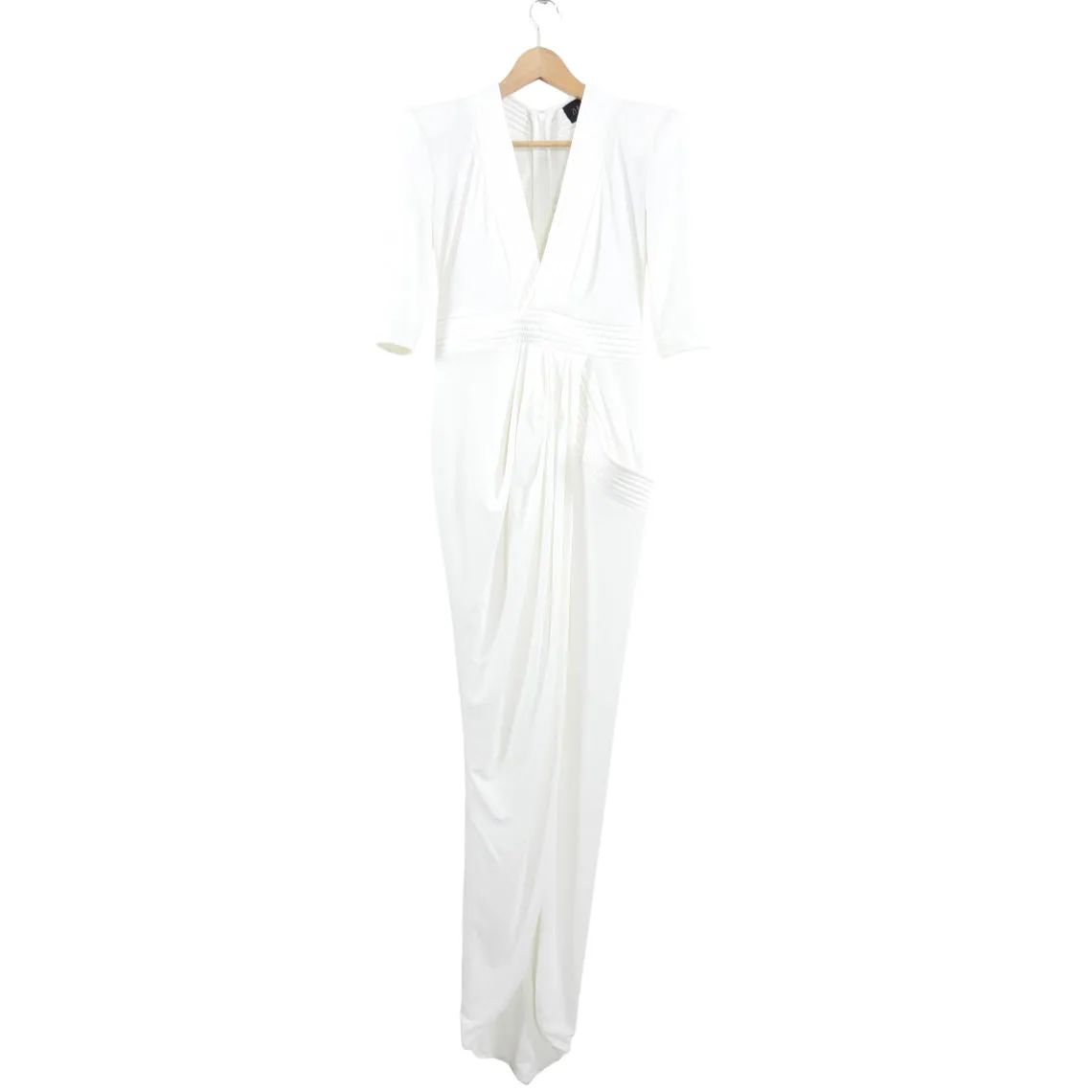 Zhivago Eye of Horus White Jersey Evening Gown - L (8)